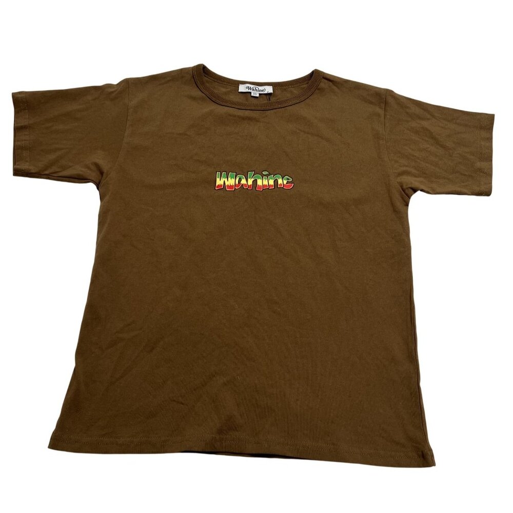 Wahine Rasta Graphic Tee in Brown